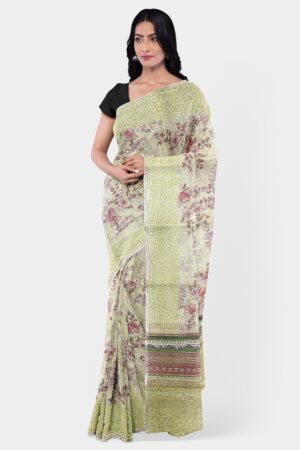 Border Enbroyedory Saree